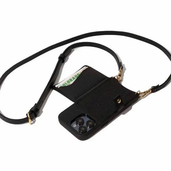 Bandolier Mila Black Leather Crossbody Phone Case for iPhone 15 Pro Max - EUC - Picture 7 of 10